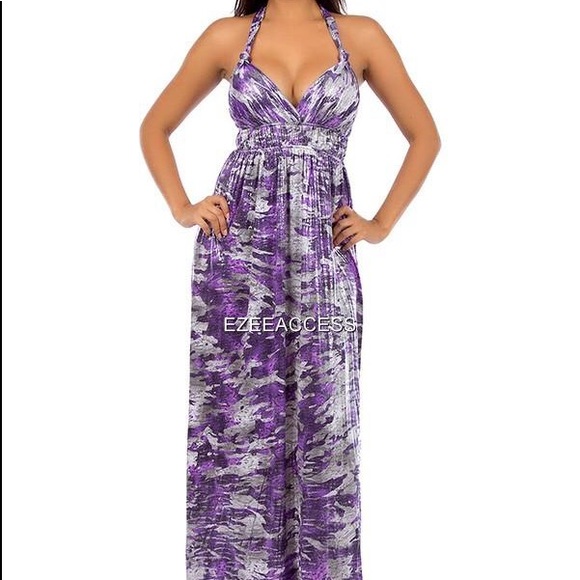 Snake animal print padded bra maxi dress - Picture 1 of 2